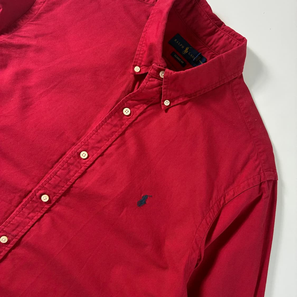 Polo  폴로 랄프로렌 자수 코튼 레드 셔츠   상품이미지3