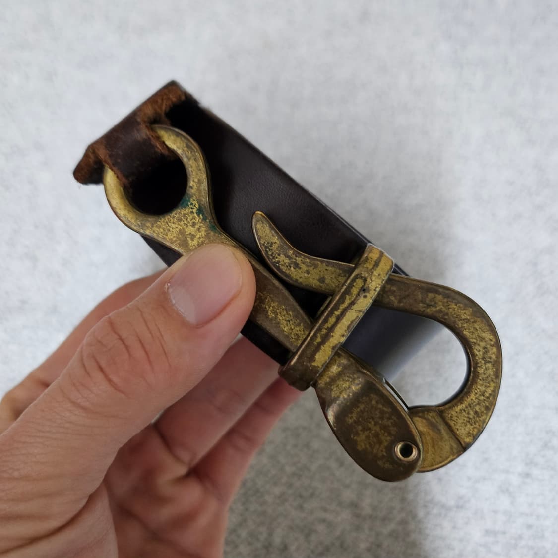 가죽 퀵릴리즈 벨트 브라운  상품이미지2