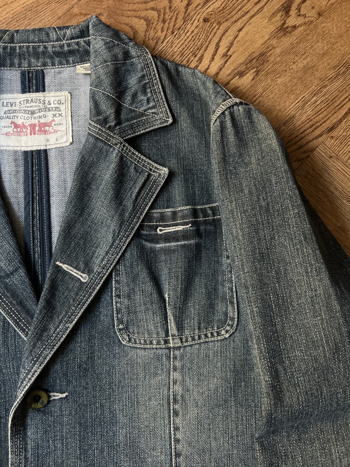 [L]00's 리바이스 빈티지 데님 커버올 워크자켓 상품이미지3