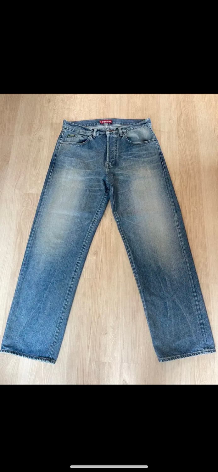 32 슈프림 루즈 셀비지 24fw 인디고 데님 극미 크림구매 상품이미지1