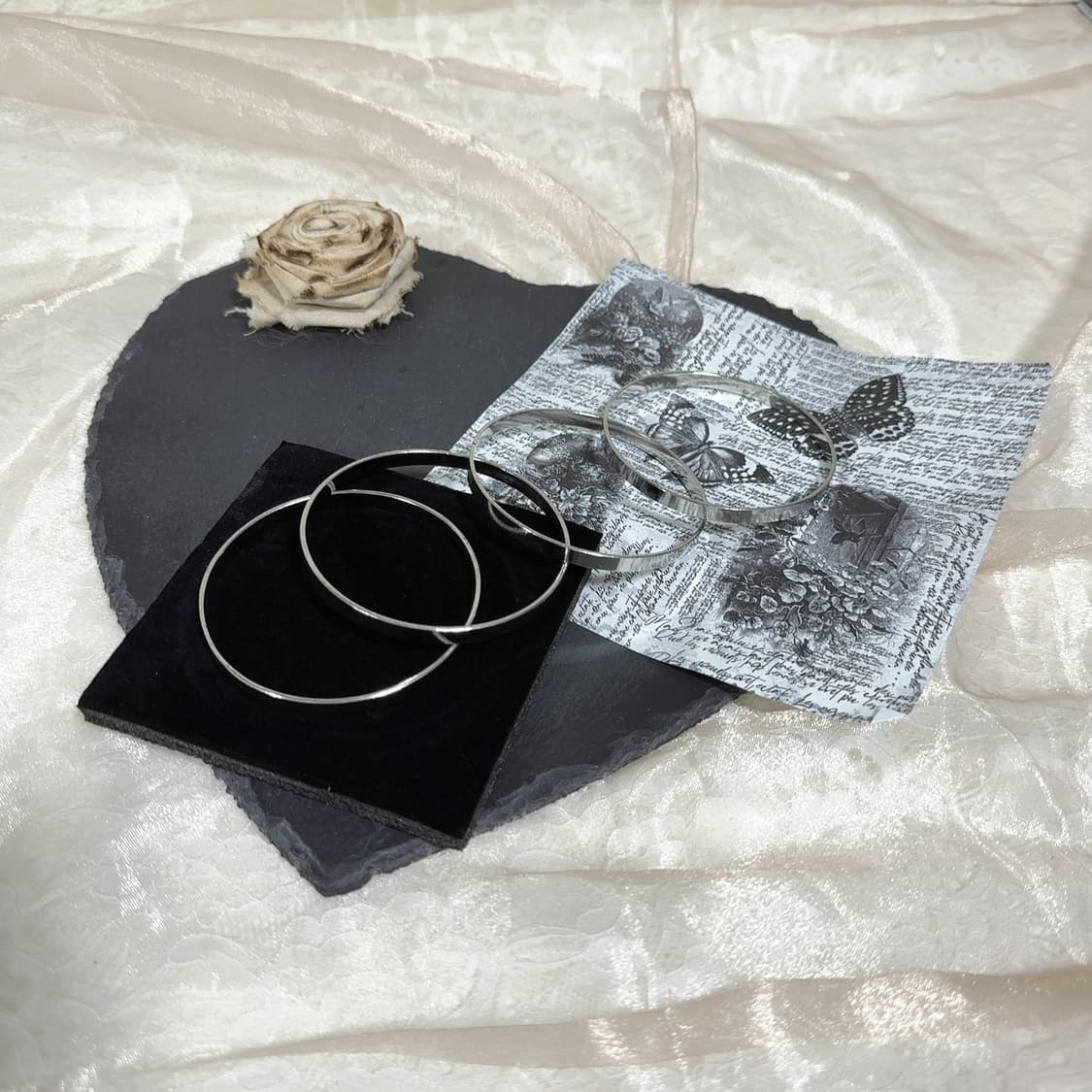 빈티지 미러 메탈 팔찌세트 상품이미지1