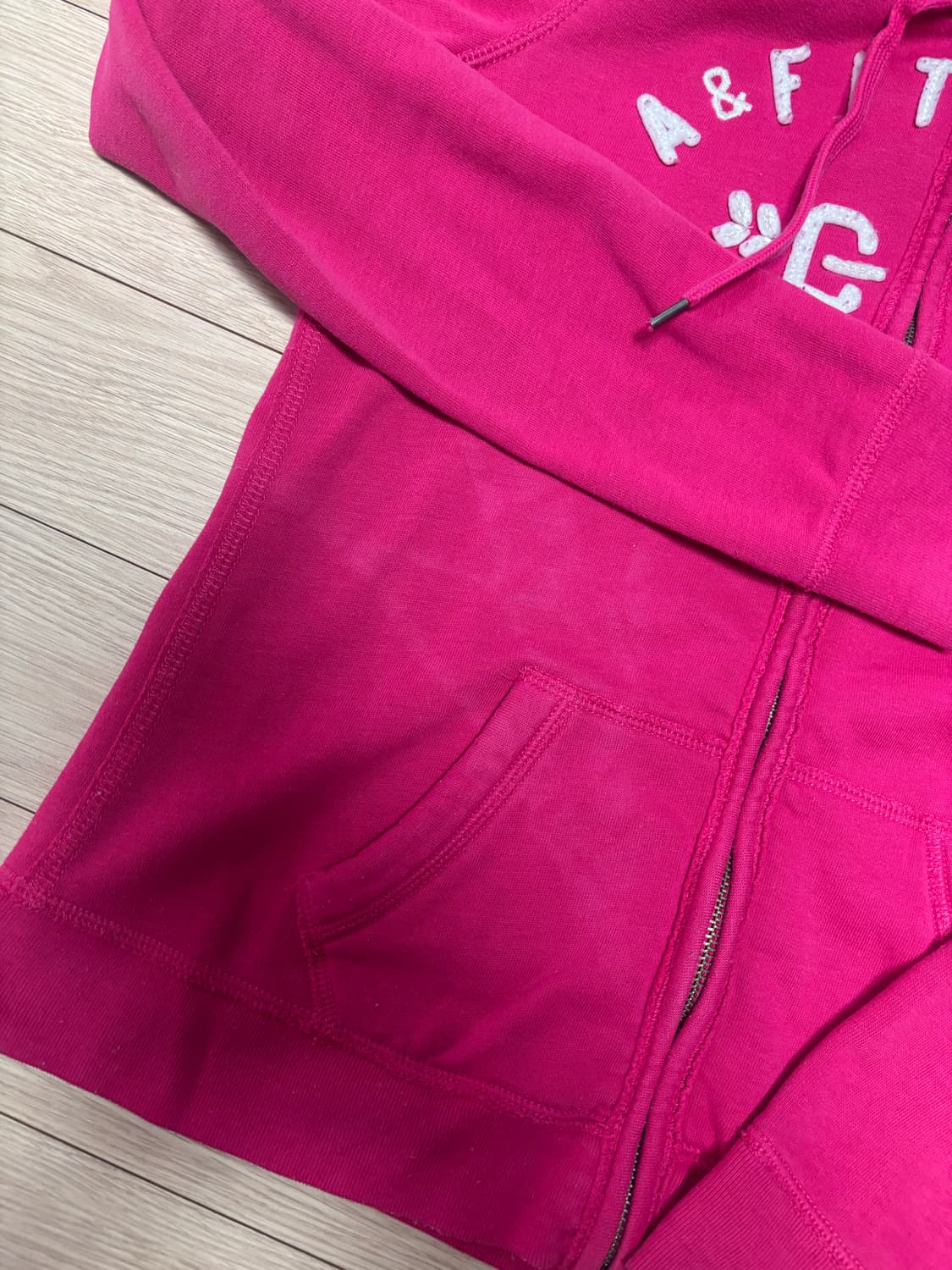 아베크롬비 핫핑크 후드집업 M 상품이미지2