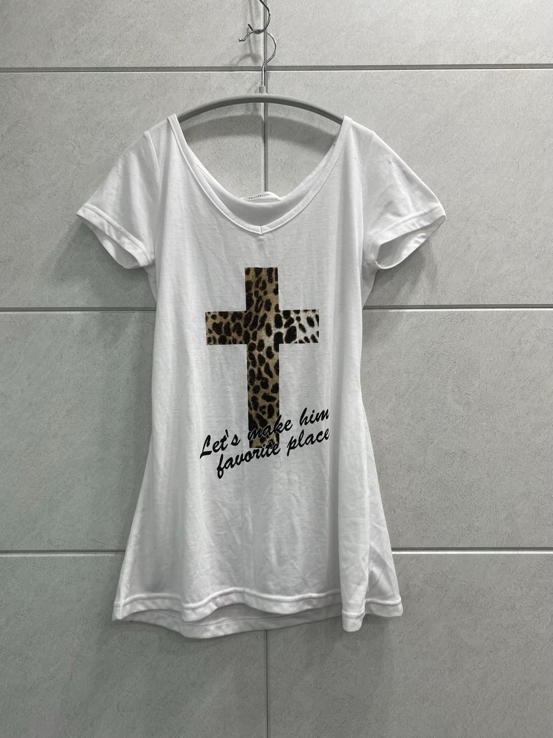[RecHerie]00’s Leopard Cross Print Tee 상품이미지5