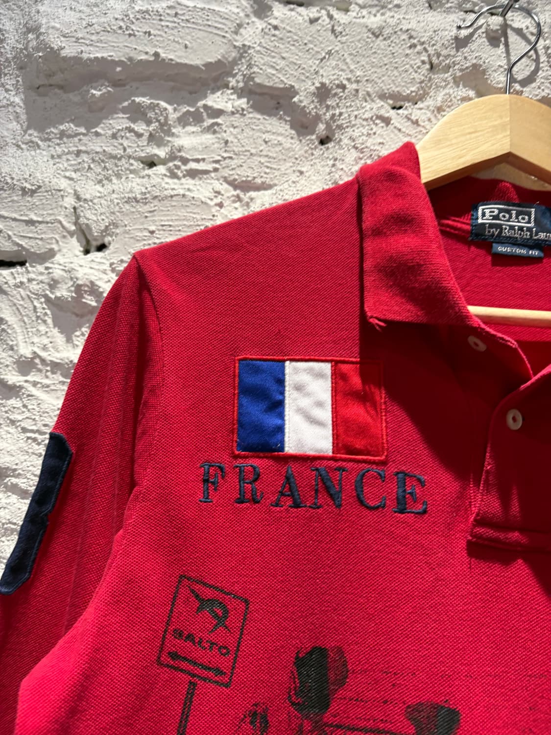 폴로 빅포니 프랑스 치프키프 커스텀 카라 슬리브 럭비티 상품이미지5