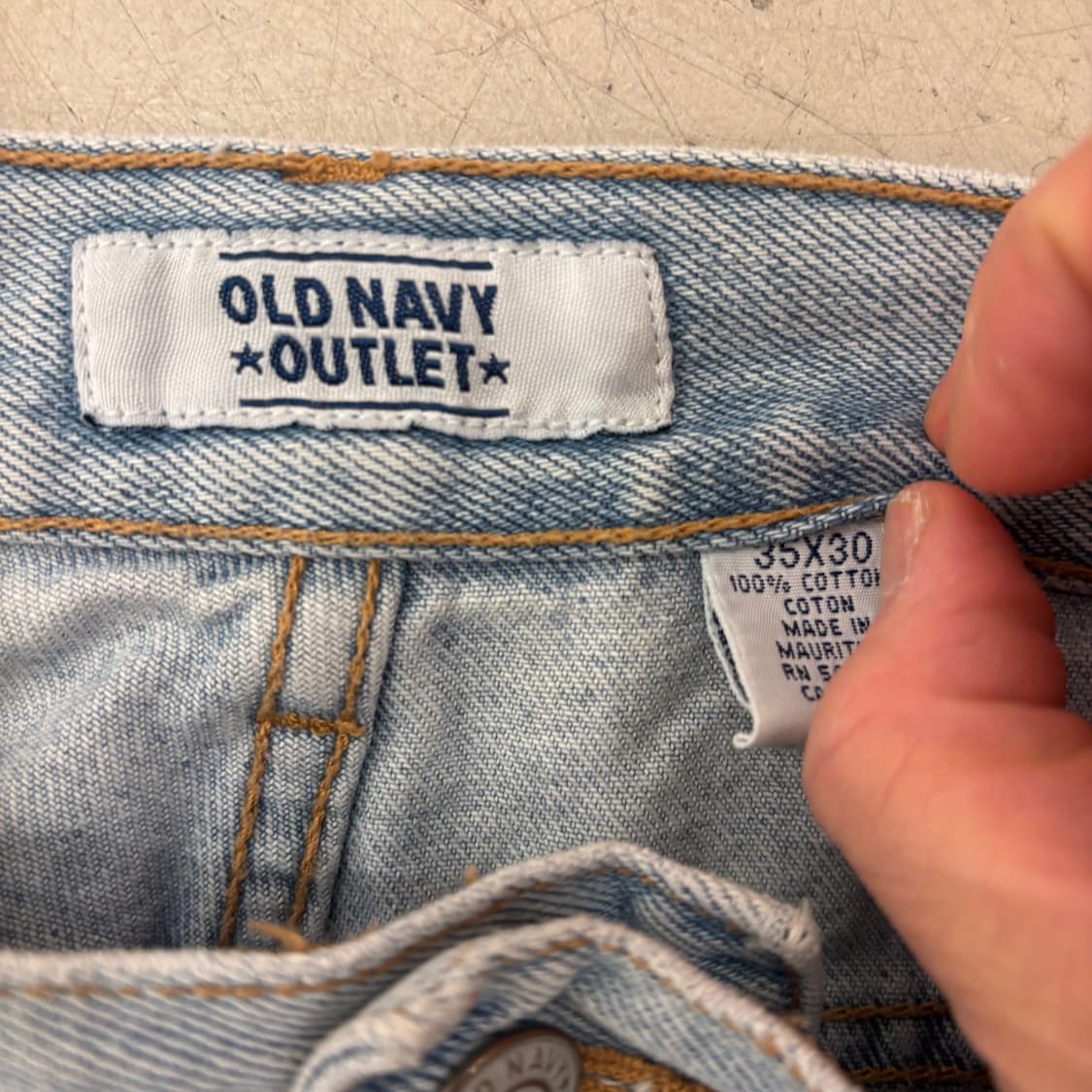 올드네이비 연청 데님 팬츠 상품이미지4