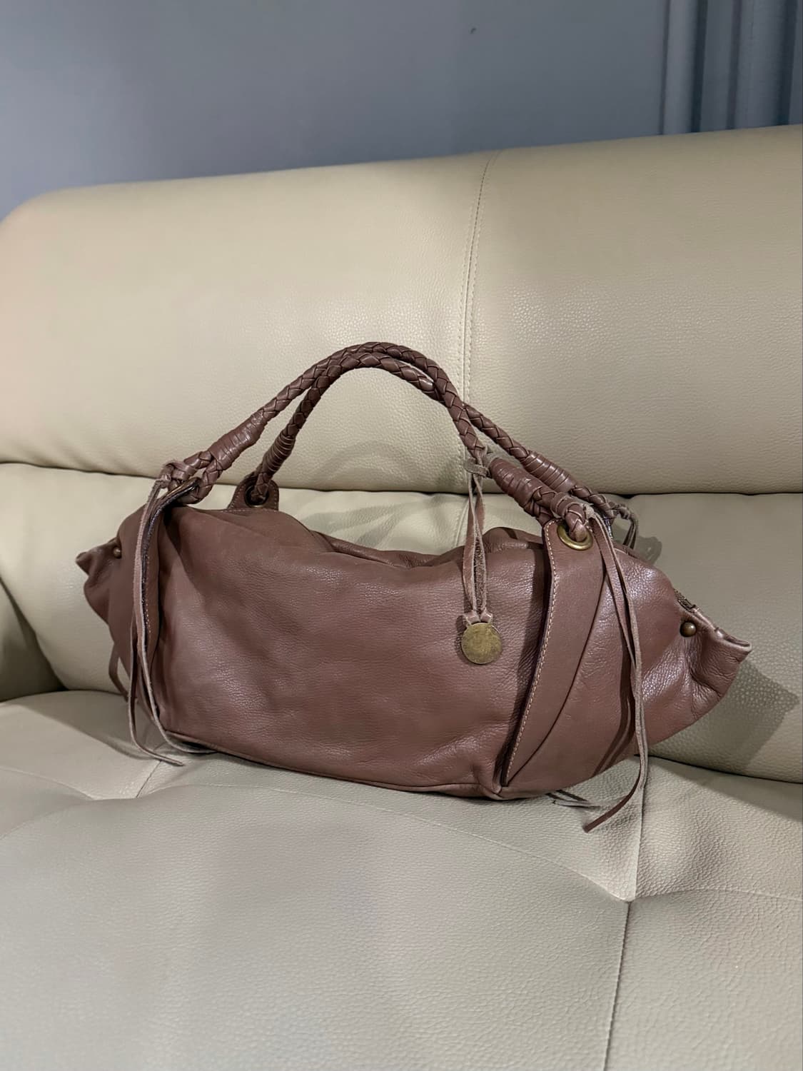 Braided detail slouch shoulder bag 상품이미지1