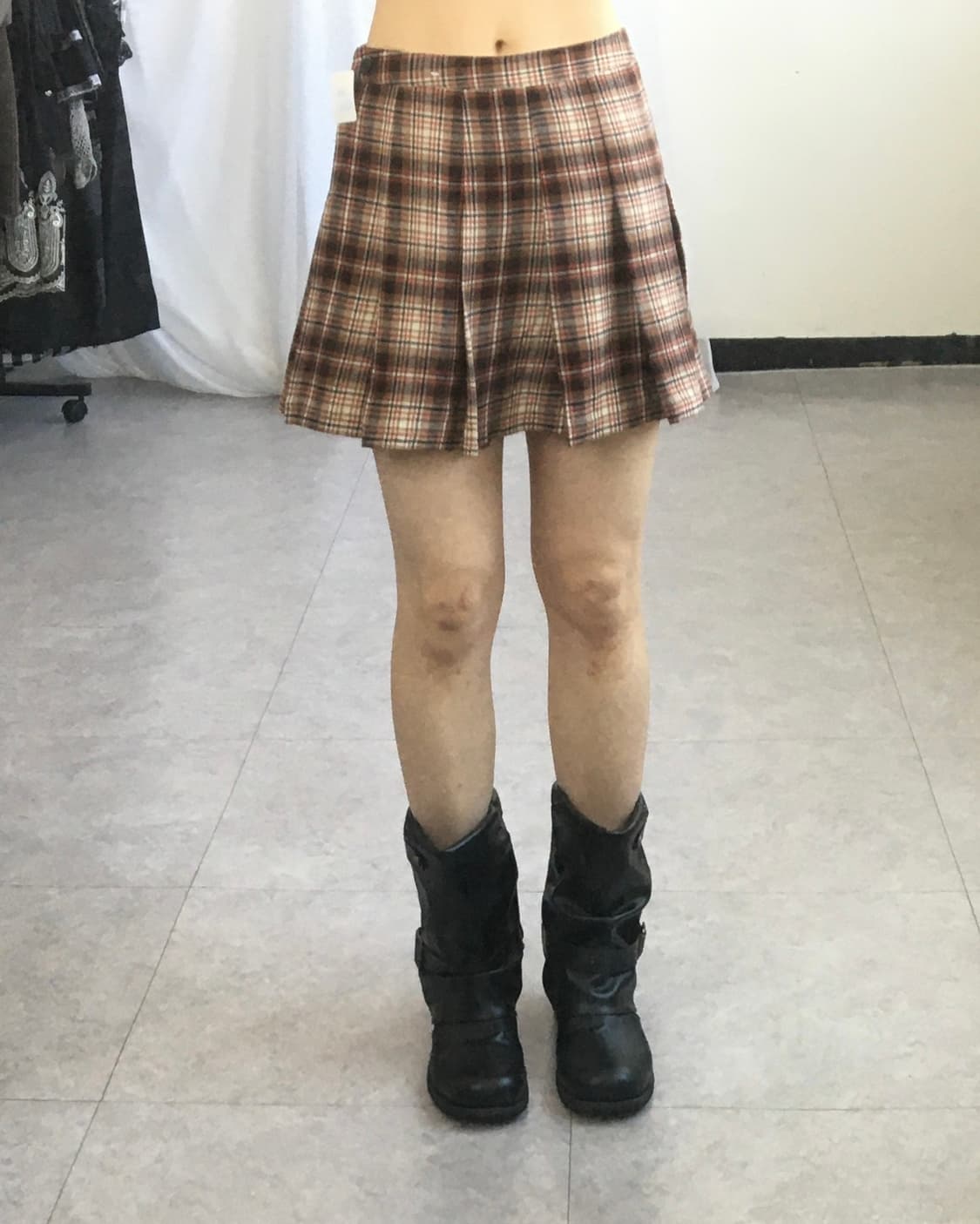 Check pattern pleats skirt 상품이미지7