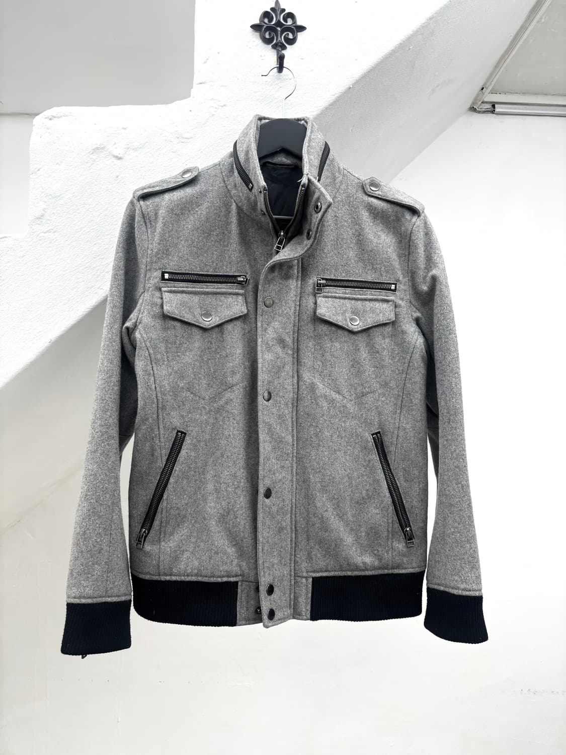 Semantic design gray gimmick jacket    상품이미지2