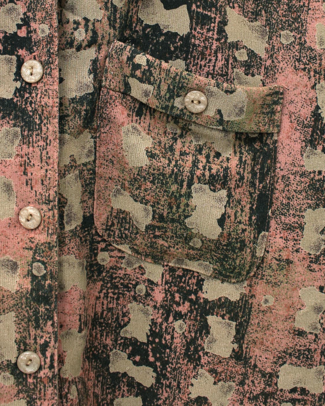 일본 빈티지 수채화 패턴 블라우스 상품이미지3