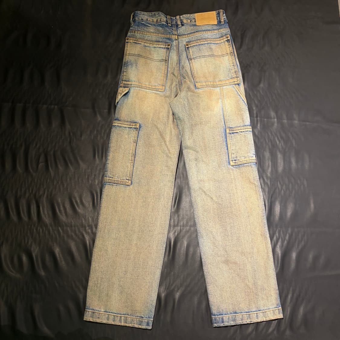 웰던 빈티지 워싱 패치워크 데님 팬츠 상품이미지2