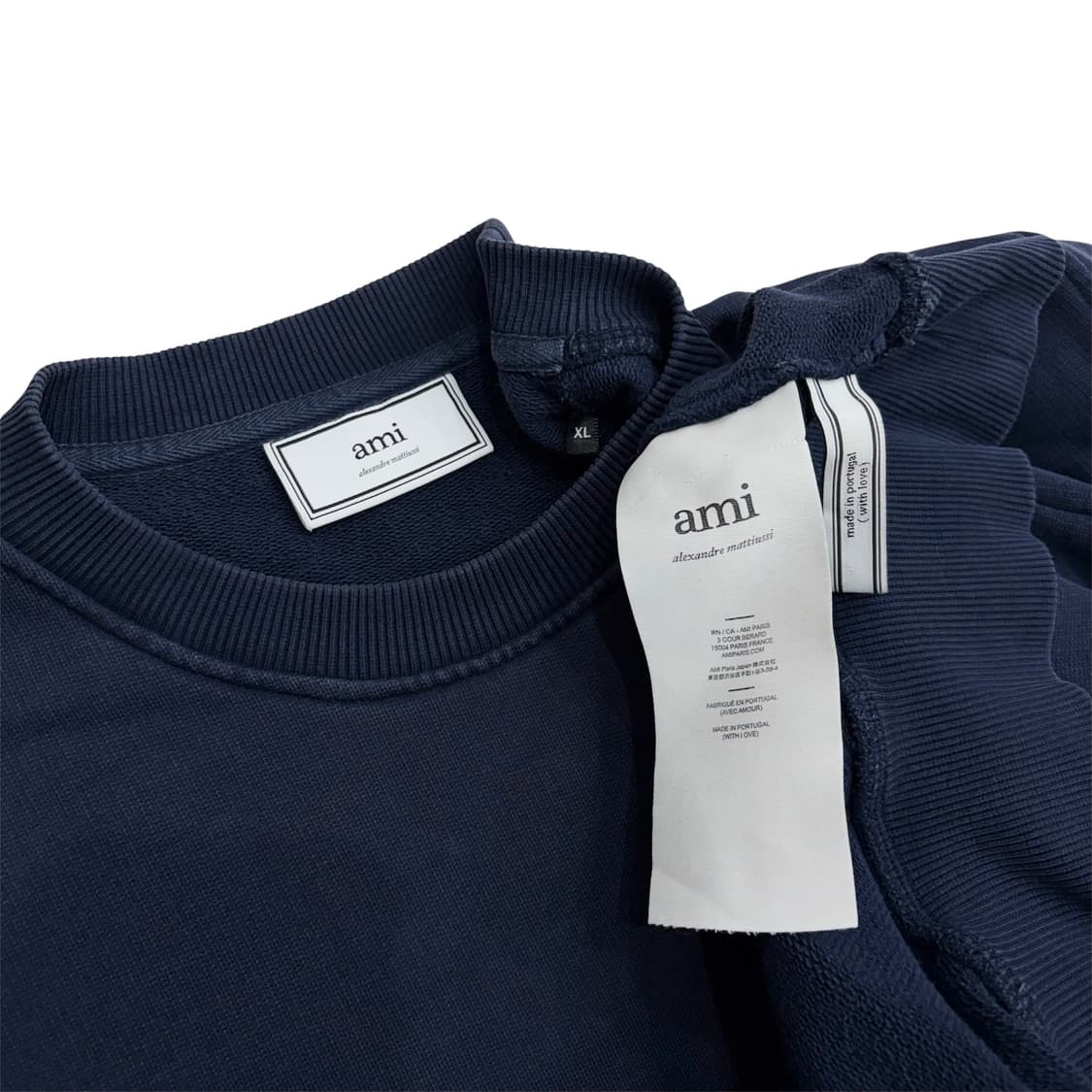 AMI 아미 네이비 맨투맨 티셔츠 (XL) 상품이미지4