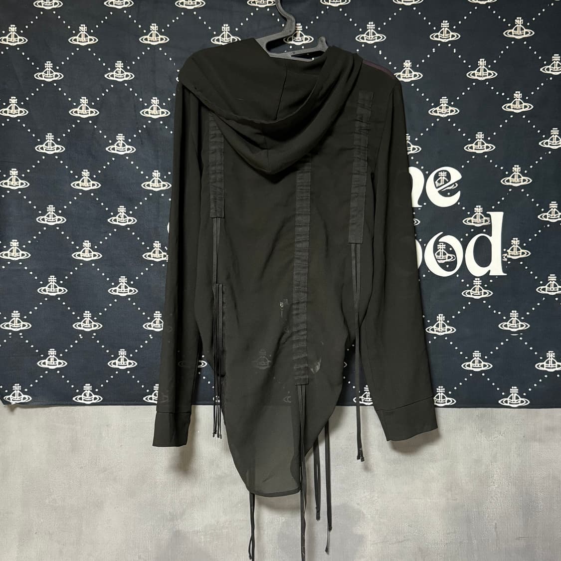 나체 셔링 쉬폰 후드집업 상품이미지2