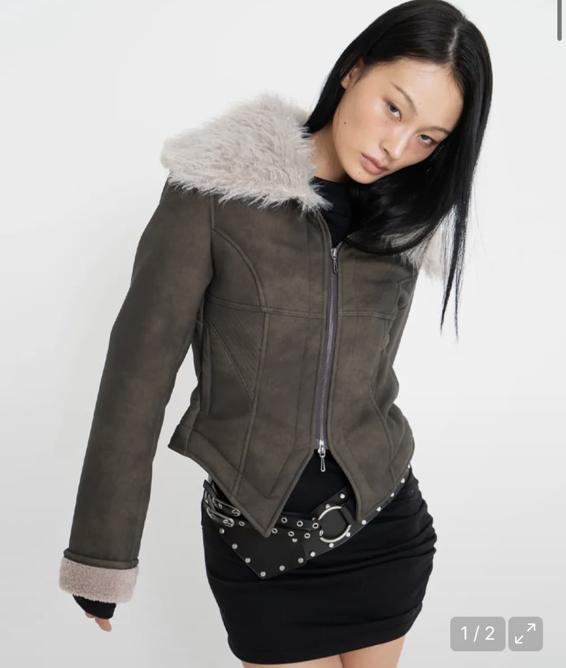 ALEX FUR MUSTANG JACKET (KHAKI) 1사이즈 상품이미지1