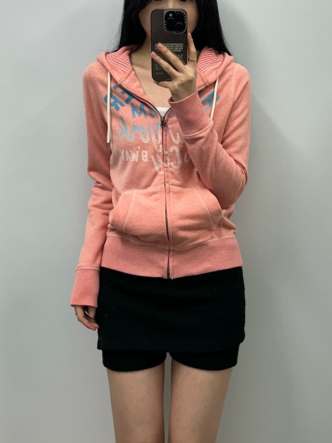 타미힐피거 y2k 와투케 핑크 후드집업 상품이미지1