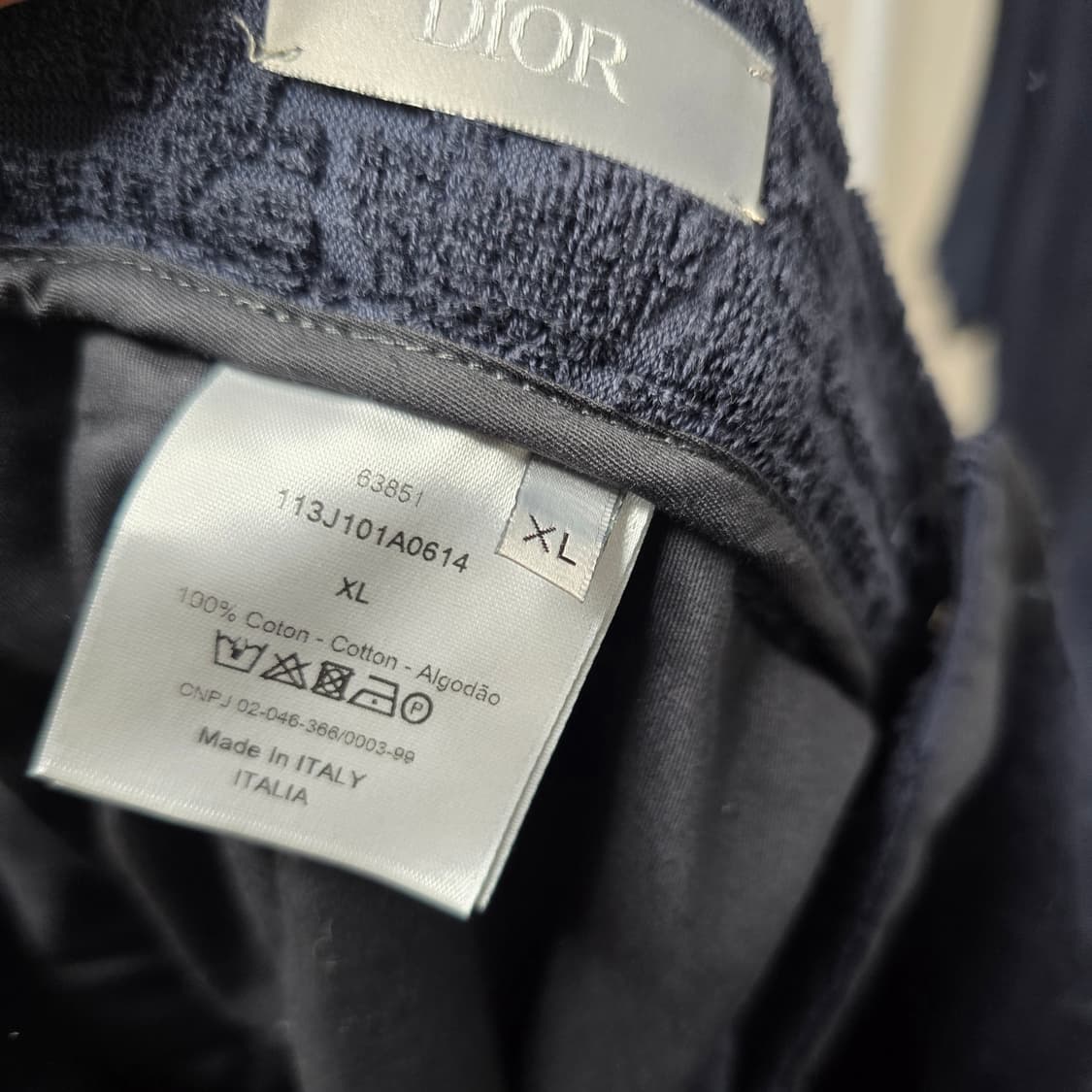 디올 오블리크 테리 반팔 반바지 셋업 3xl,xl 판매 상품이미지3