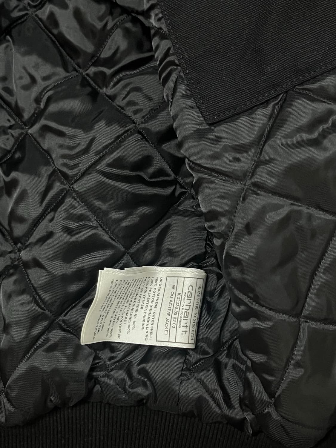 (W)칼하트 WIP 블랙 OG 액티브 자켓 - M사이즈 상품이미지4