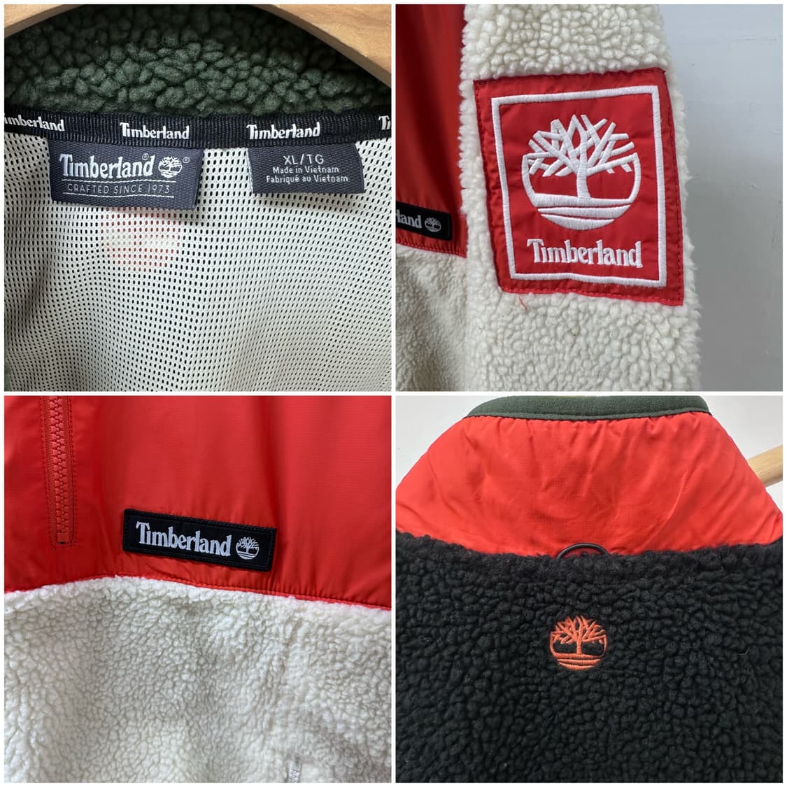 Timberland 팀버랜드 쉐르파 플리스 배색 자켓 잠퍼 XL J27 상품이미지8