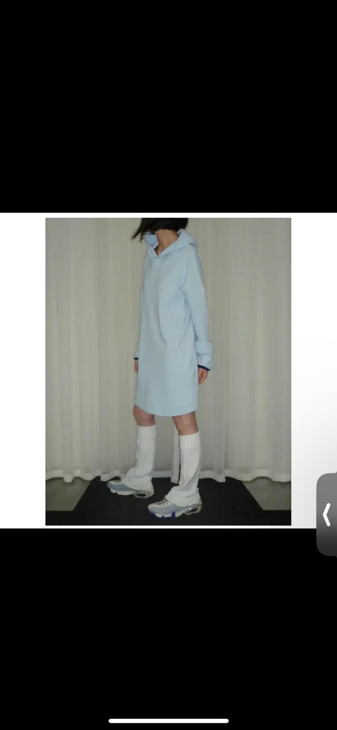 지초이 컴포트 (24-005) Ribbed hoody 블루 상품이미지3