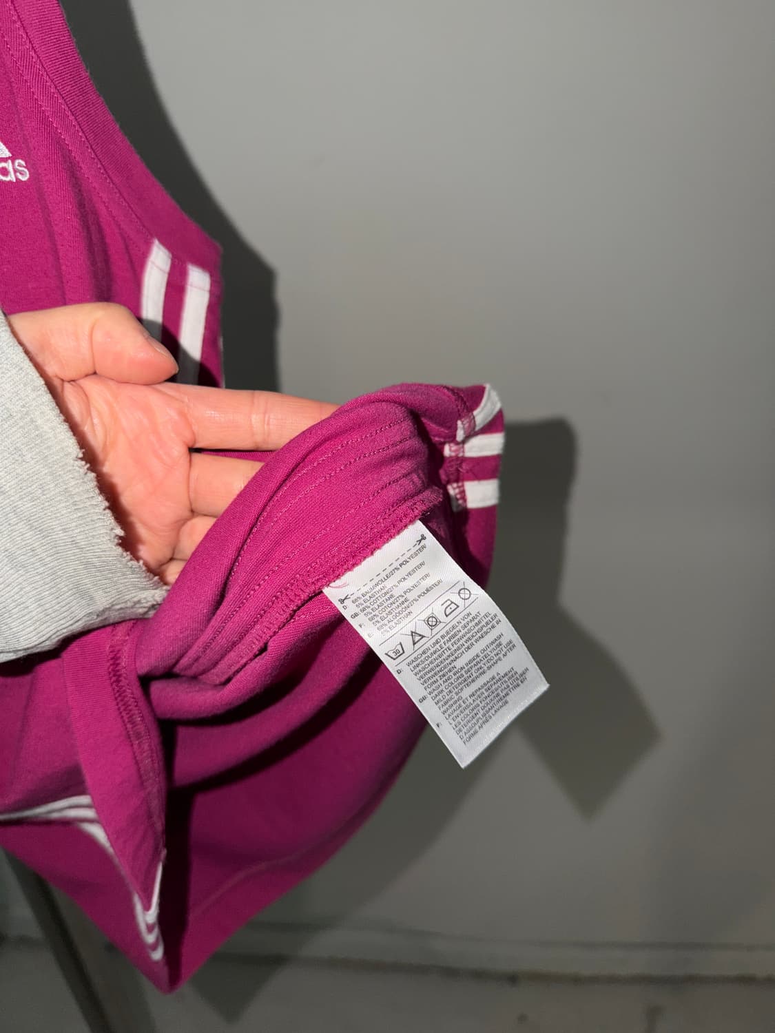 일본빈티지 아디다스 핫핑크 슬리브리스 상품이미지4
