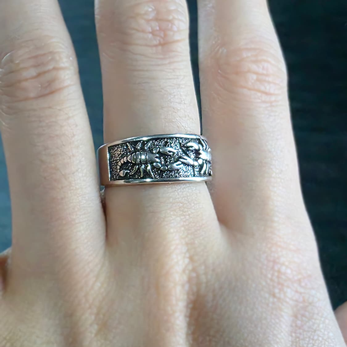 Iskhar 실버 남자 엔틱 빈티지 명품 고딕 전갈 반지 상품이미지6