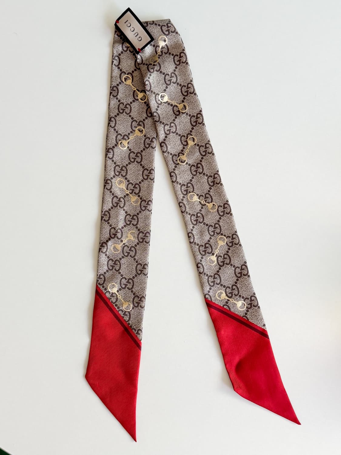 구찌 홀스빗 실크 넥보우 트윌리 상품이미지5