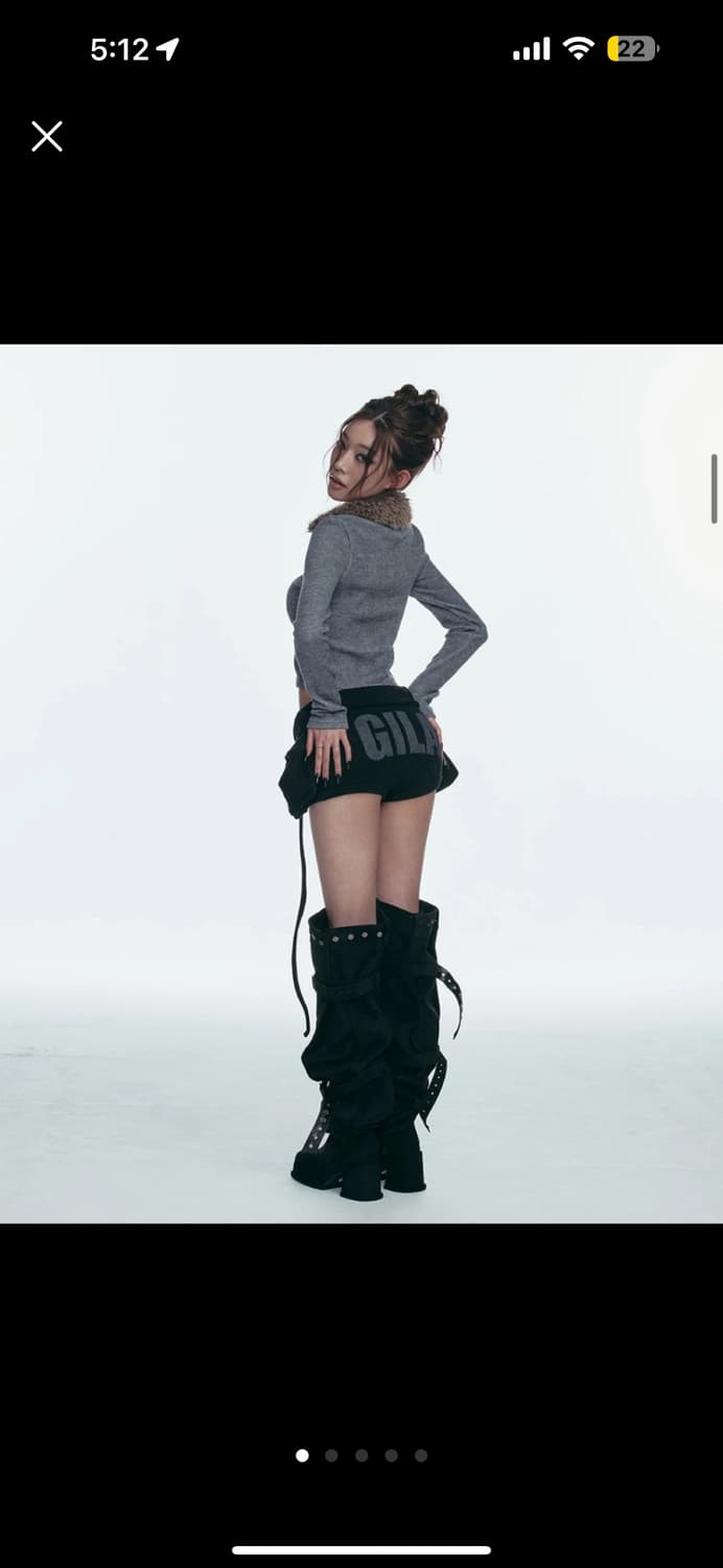 길라아카이브 니트 반바지 블랙 상품이미지1