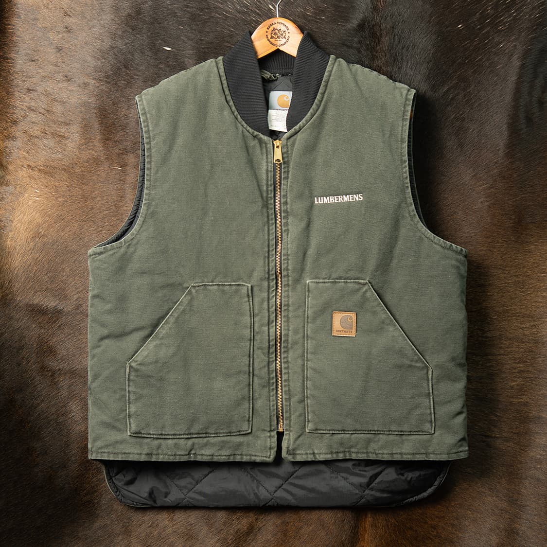 [XL] 00s 칼하트 USA메이드 V02 MOS 덕캔버스 워크 베스트  상품이미지1