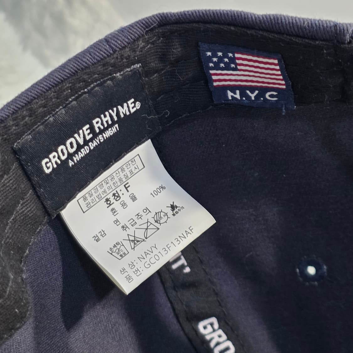 L4-8:그루브라임 리어레인지 더 프레임 볼캡 네이비(약 56-59cm 상품이미지8