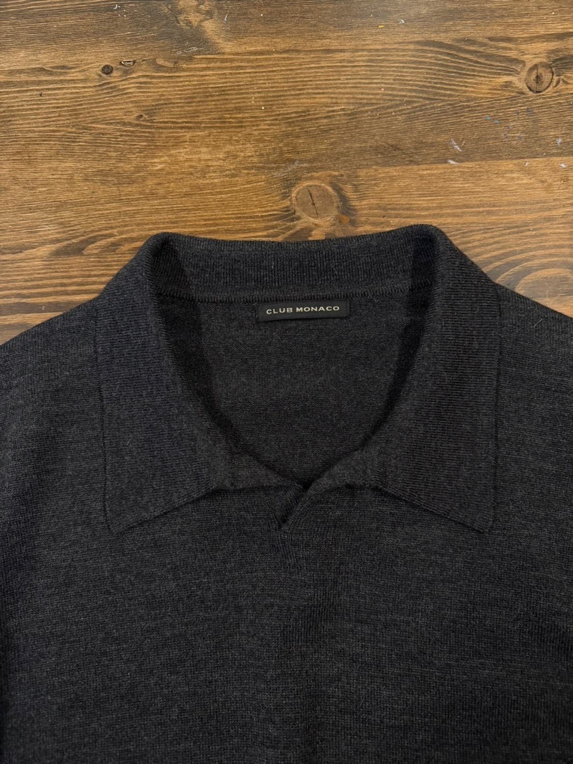 클럽모나코 오픈칼라넥 니트 슬림100 상품이미지6