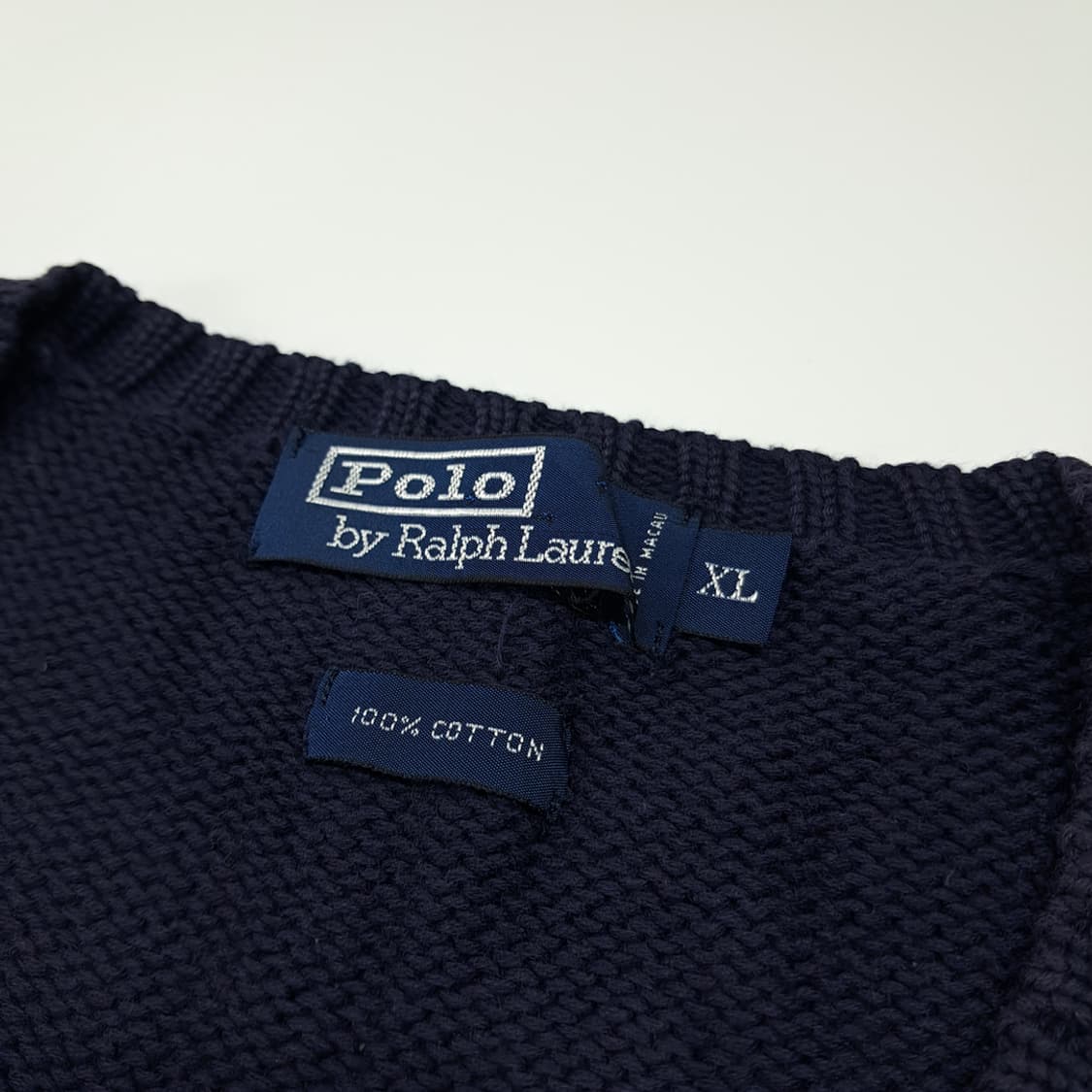 CL187 XL 폴로 코튼 V넥 니트 베스트 상품이미지3