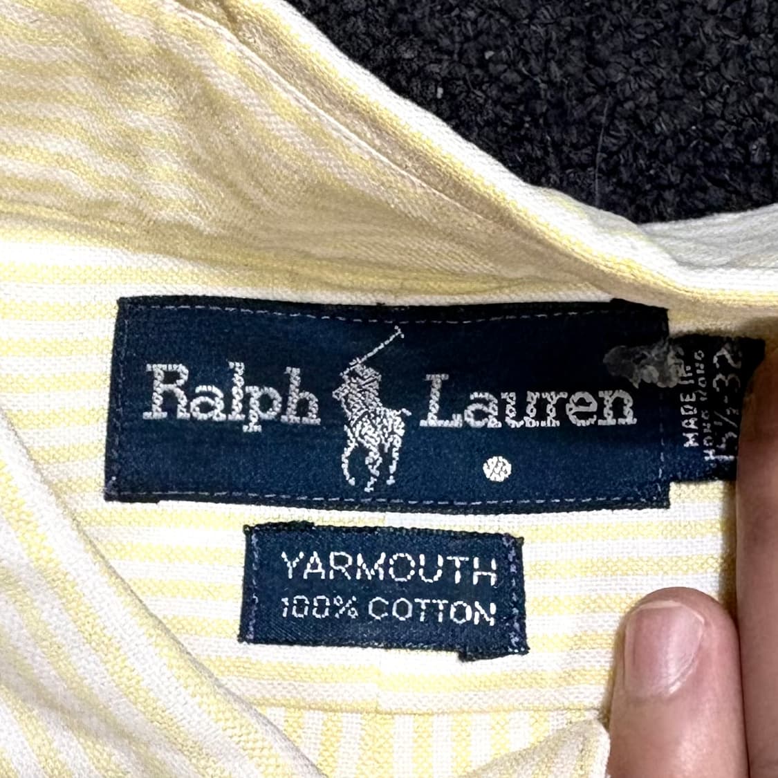 폴로 스몰 로고 스트라이프 옐로우 패턴 셔츠 32 상품이미지5