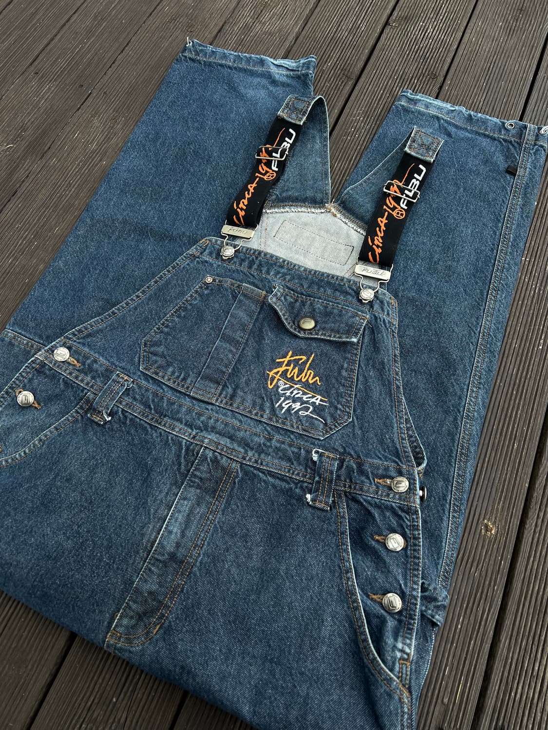 90s FUBU 오버롤팬츠 상품이미지1