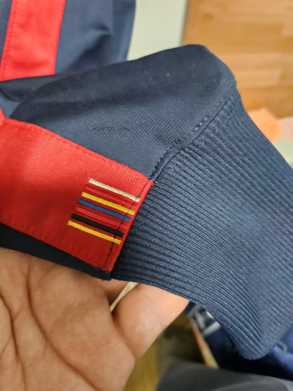 M 나이키 FC 바르셀로나 풀집 웜업 재킷 사이즈 남성용 미디엄 블루/레 상품이미지4