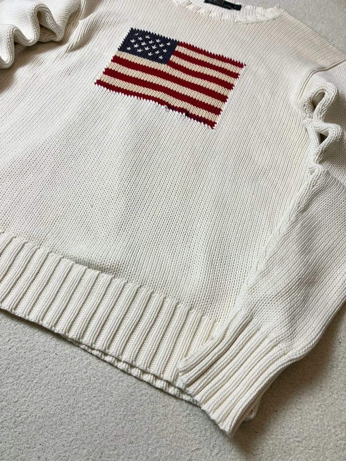 폴로 랄프로렌 00's 헤비코튼 성조기 니트 PN7919 상품이미지4