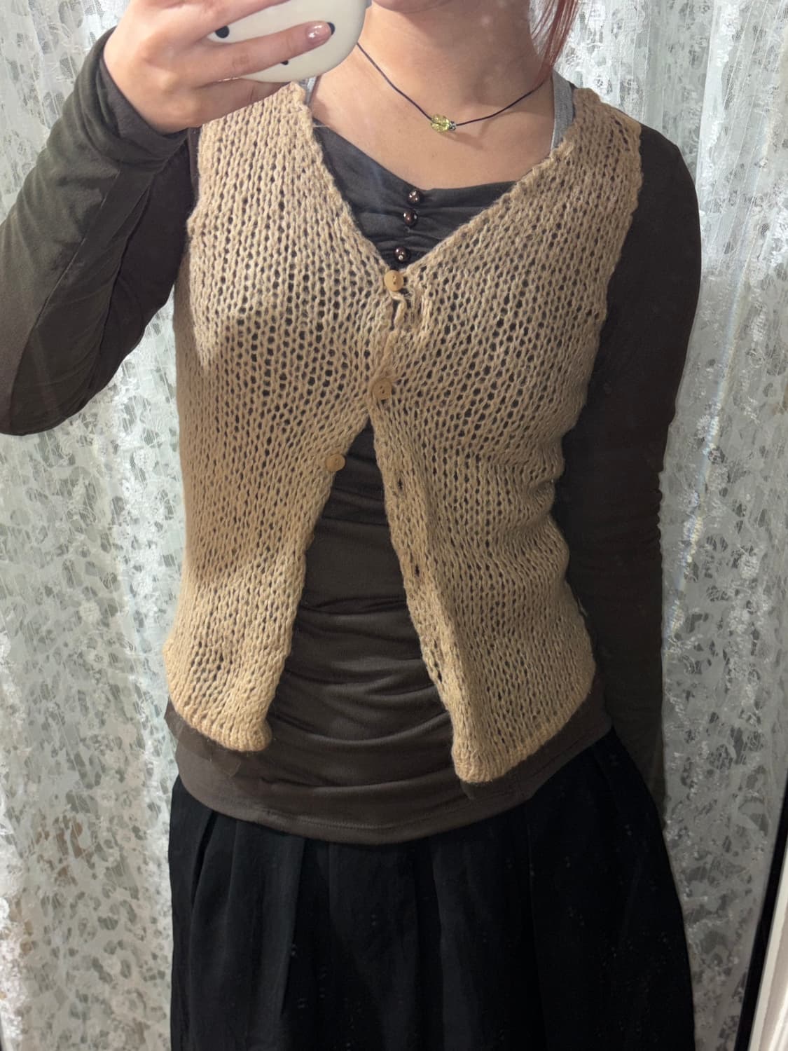 Brown knite cardigan 상품이미지8