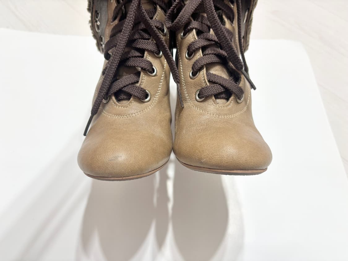 마린 수제화ㅡ 천연 양가죽 앵클 부츠 230/상태최상 상품이미지4