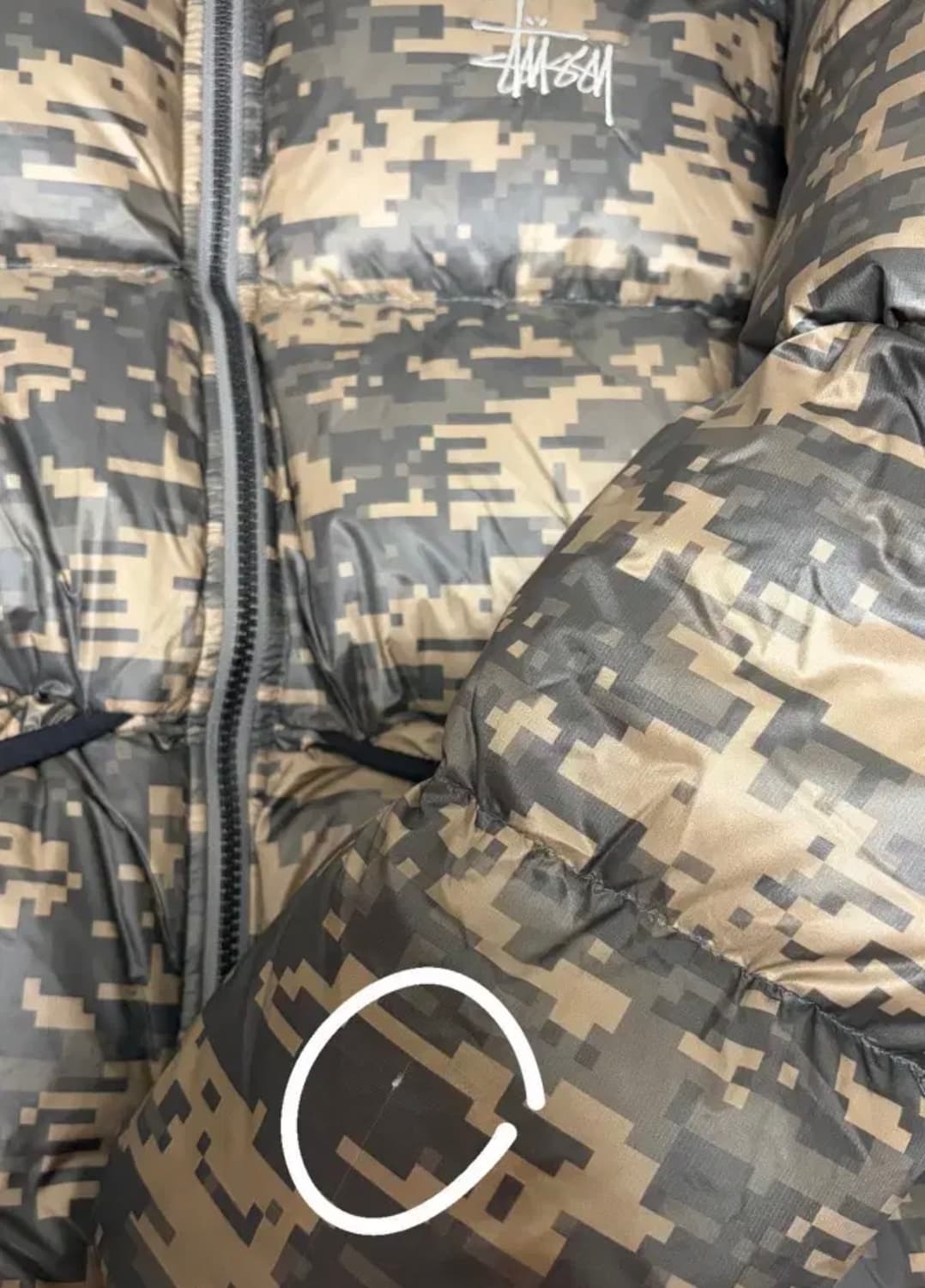 Stussy 마이크로 립스탑 다운 자켓 Digi Camo - M 상품이미지3