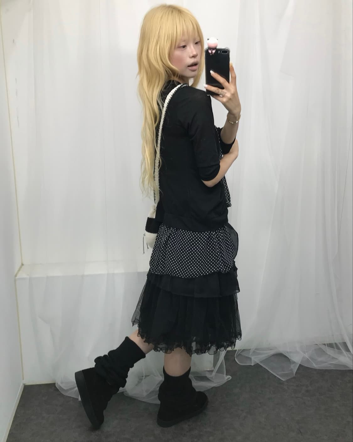 𝜗𝜚도트 쉬폰 블랙 페어리 코디 set 𝜗𝜚 상품이미지5