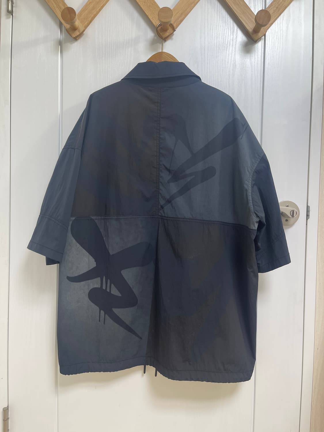 시스템옴므 오버사이즈 프린팅 드로우스트링 셔츠 상품이미지1