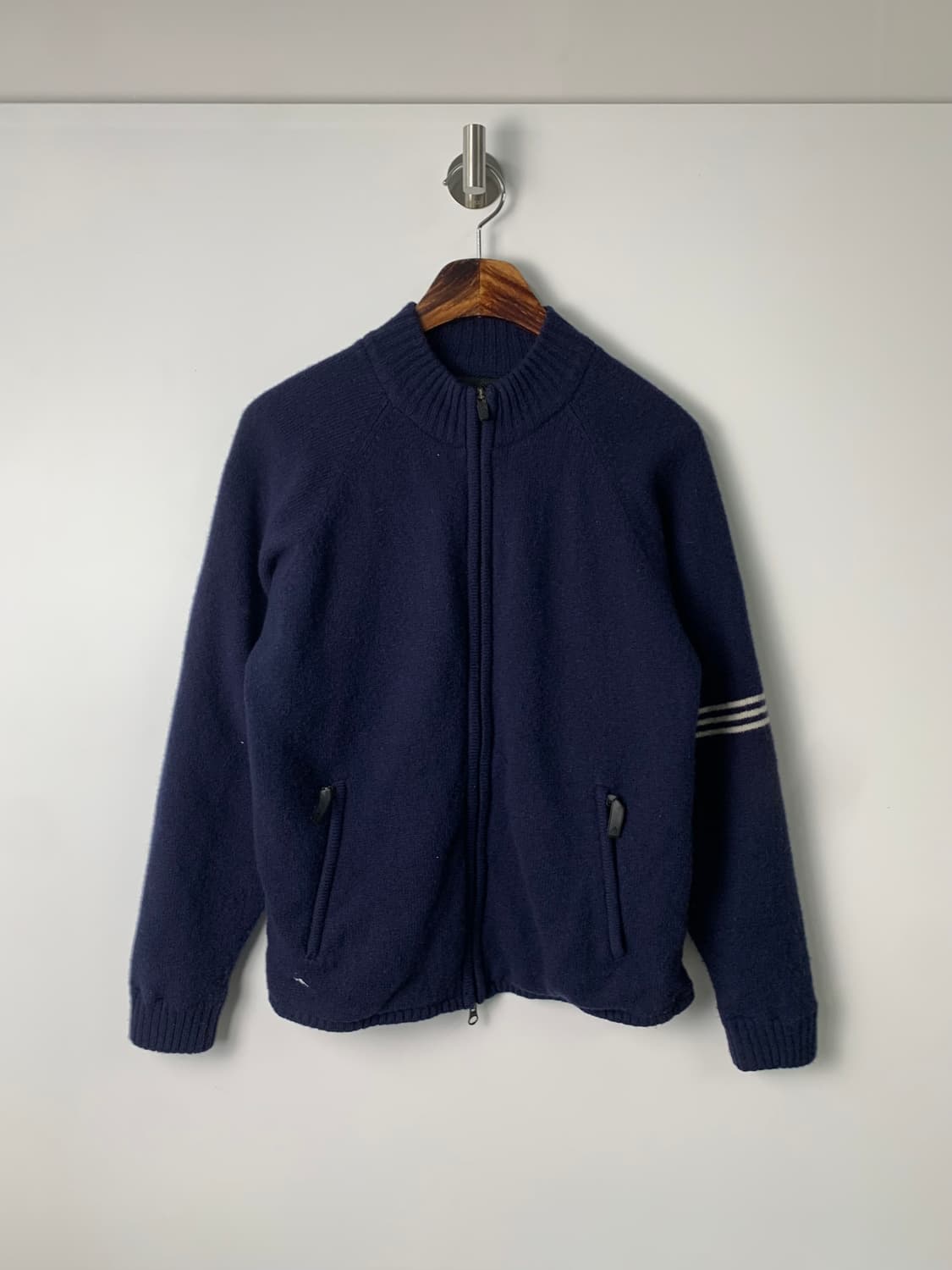 아디다스 네이비 투웨이 니트 집업 상품이미지2