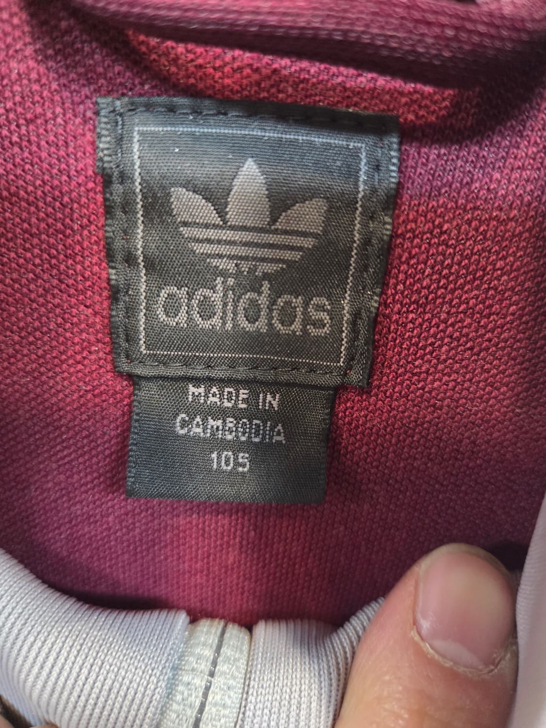 아디다스 올드스쿨 빈티지 버건디 아카이브 트랙탑 져지 xl 상품이미지3