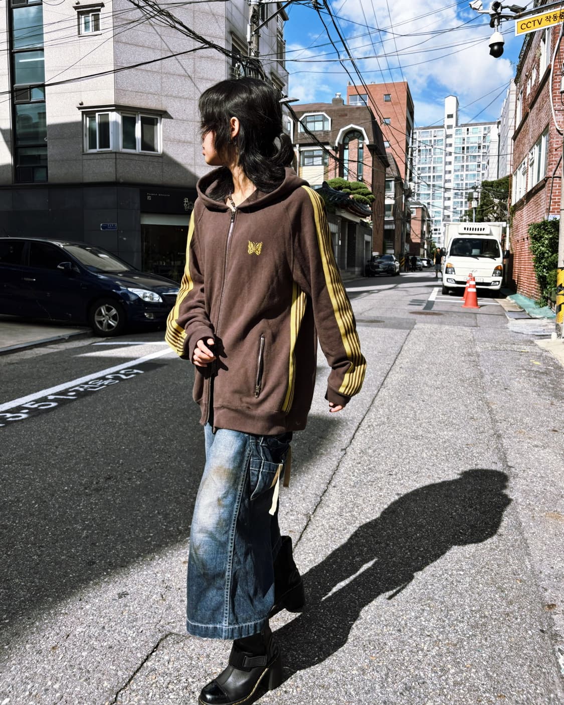 니들스 X 누비안 브라운 후드집업 상품이미지8