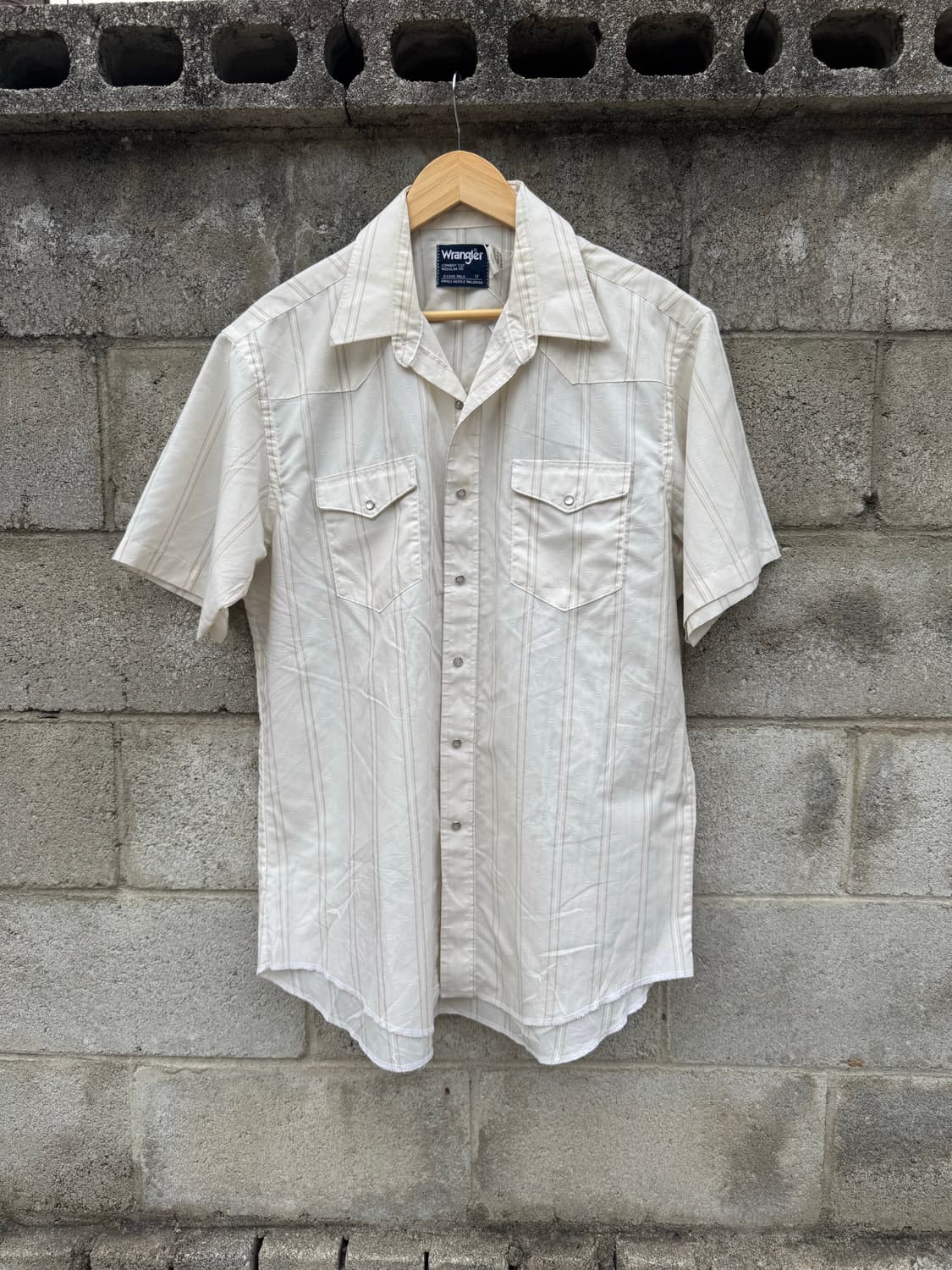 90s 랭글러 빈티지 스트라이프 웨스턴 반팔 셔츠 xl 상품이미지1