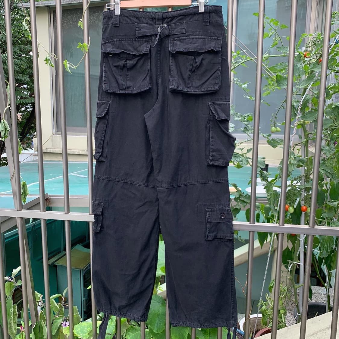 그런지 멀티포켓 카고팬츠 블랙 상품이미지5