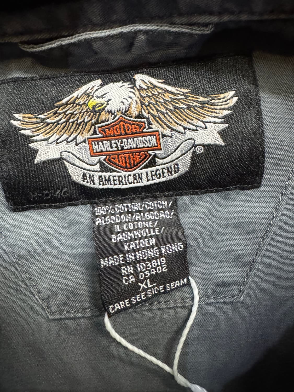 할리데이비슨 플레임 자수 워크셔츠 상품이미지5