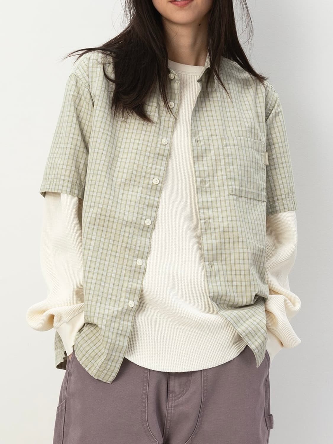 Check S/S Shirt Lemon 상품이미지1