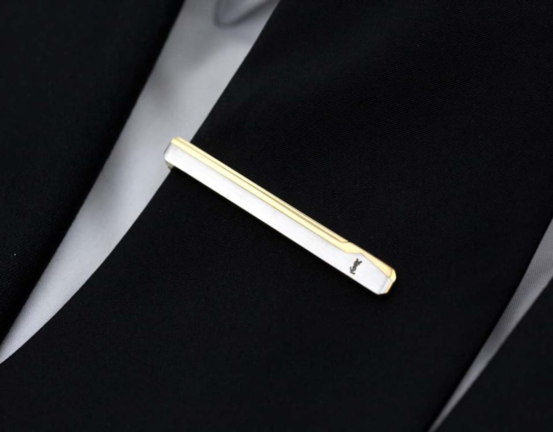 입생로랑 B+등급 5cm 남자 명품 넥타이핀 빈티지 상품이미지6