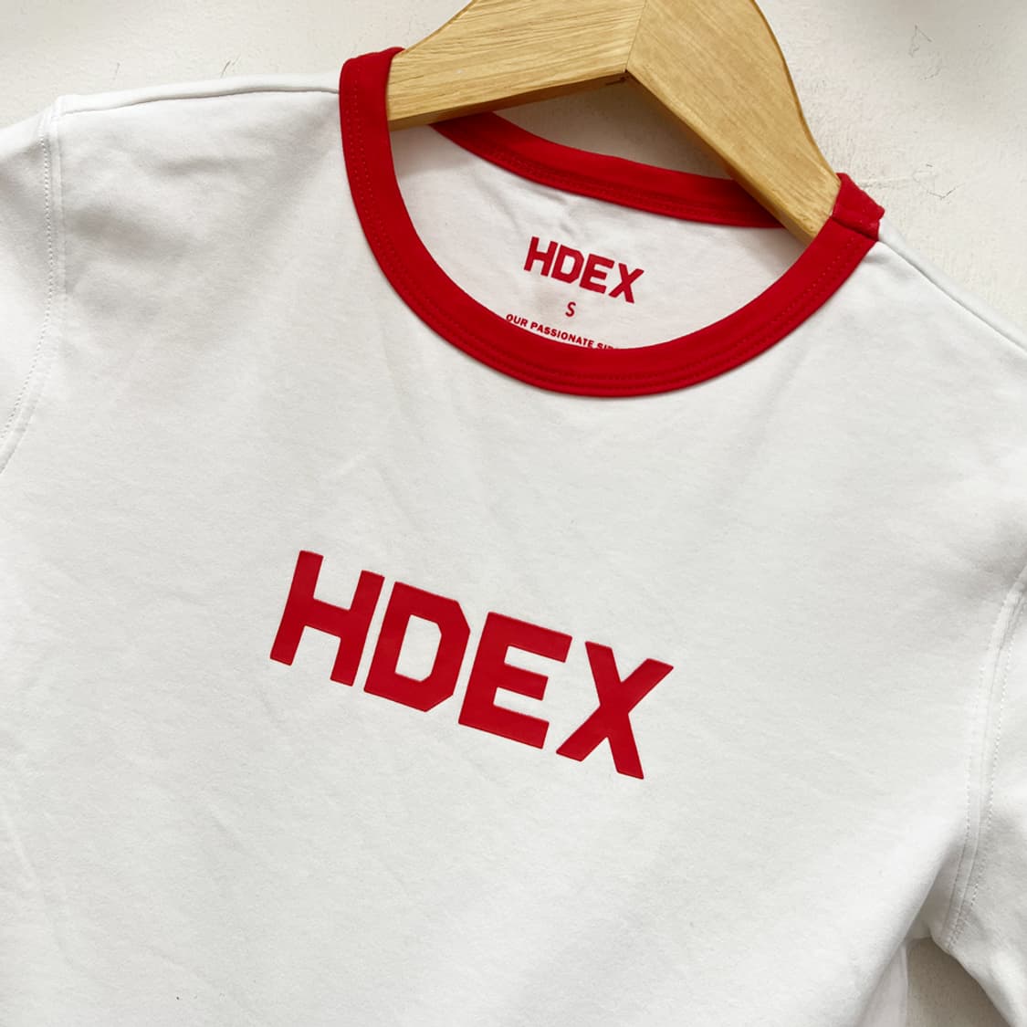 HDEX 에이치덱스 우먼스 릴렉스핏 레드 화이트 크롭탑 S 상품이미지3