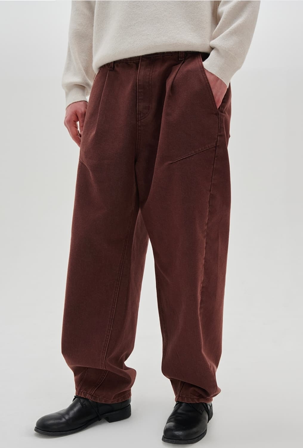 아르반 논 페이드 벌룬 데님 팬츠와인 3 상품이미지9