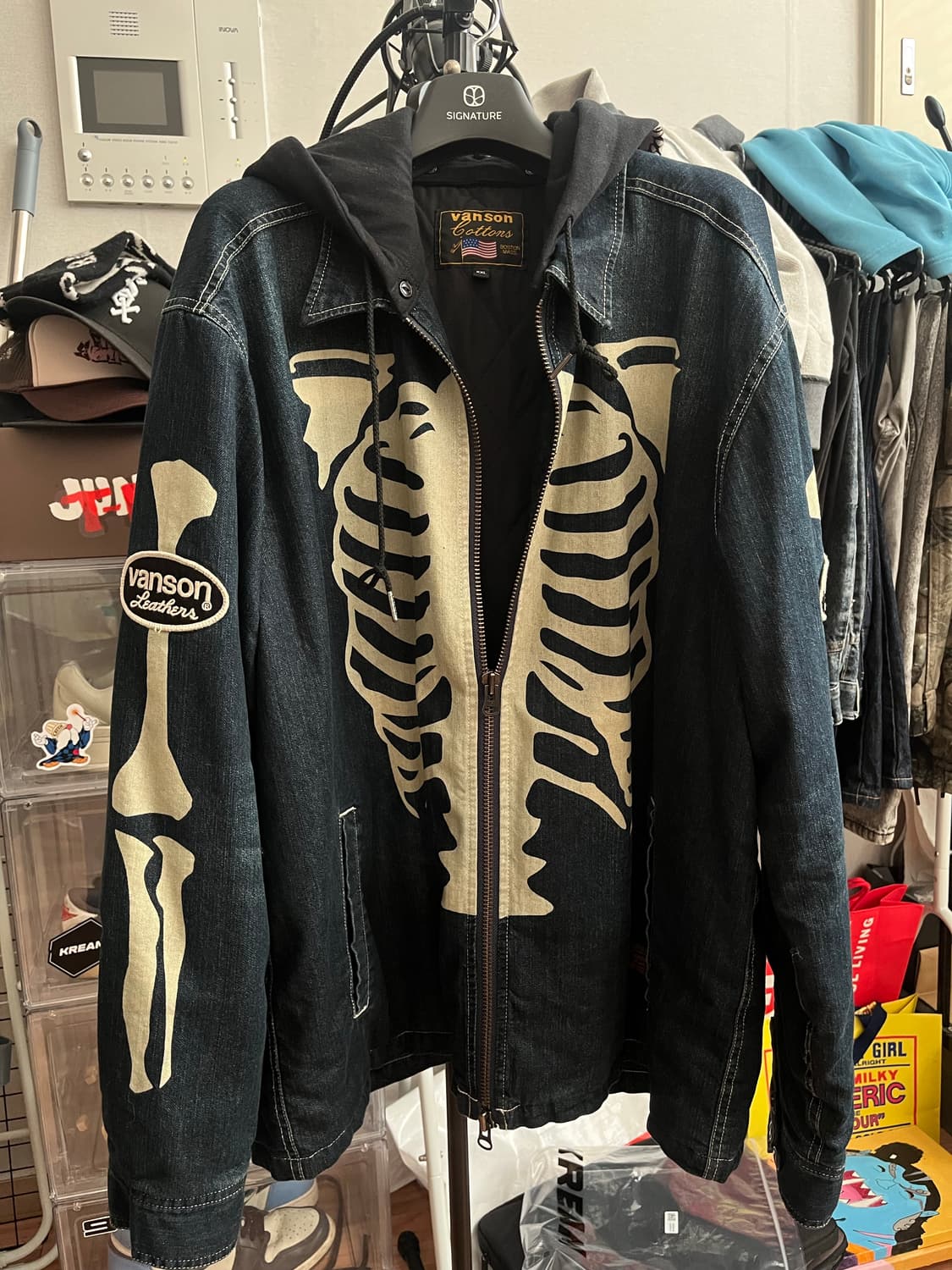 벤슨 레더 본 데님 후드자켓 2xl 상품이미지1